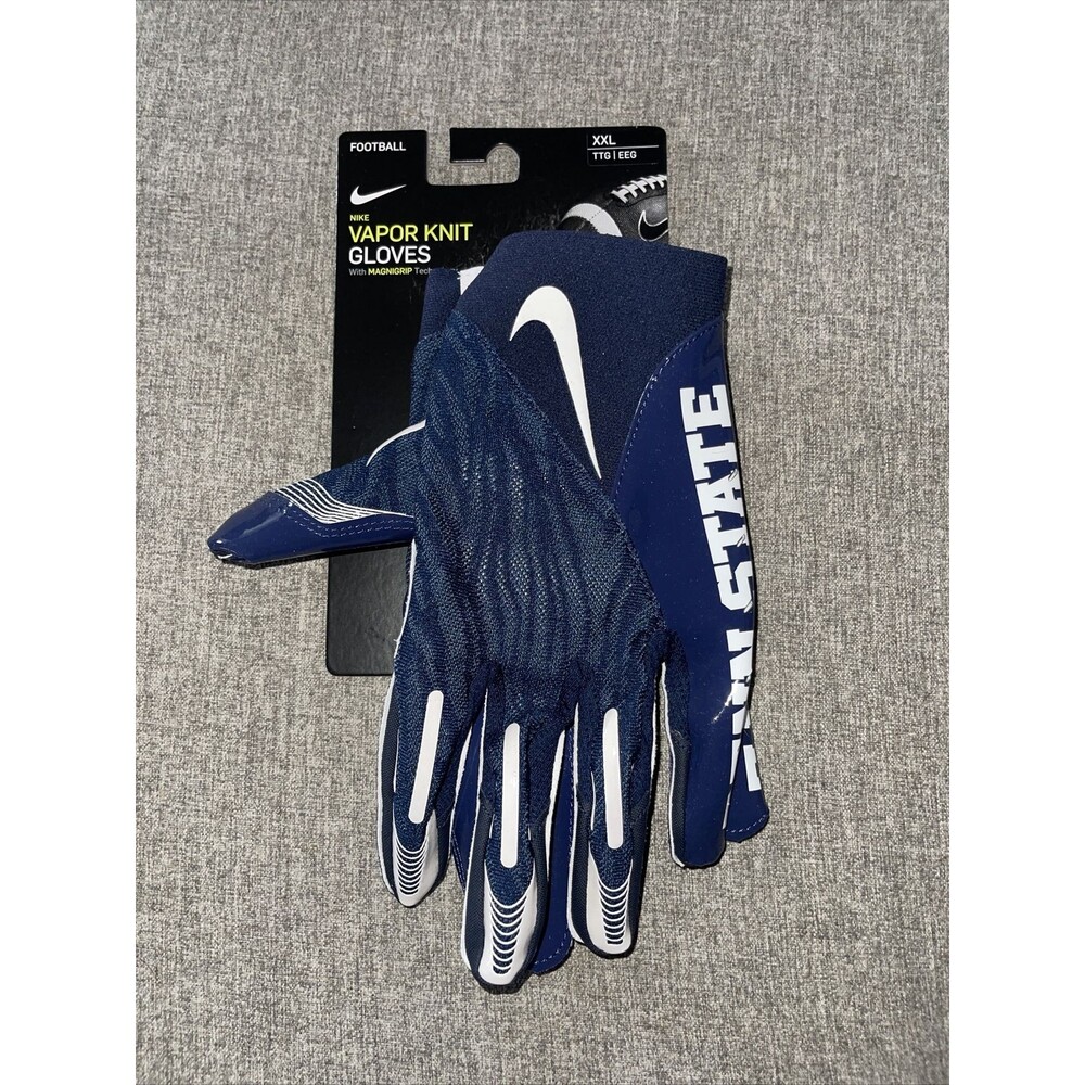 Nike Vapor Knit Penn State Football Gloves Size XXL